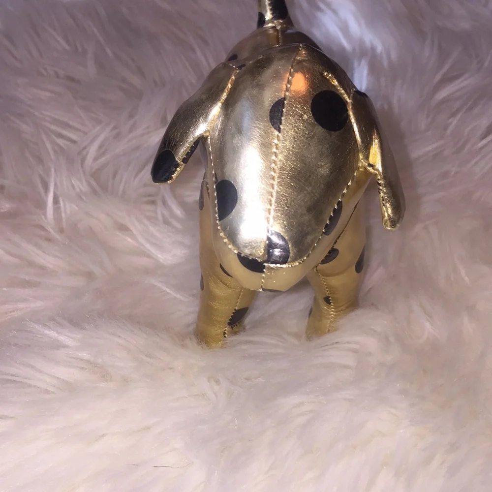 Rare gorgeous PINK collectible dog from VS gold/black polka dot - Picture 4 of 5